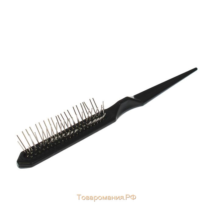 Расчёска массажная, 2,5 × 21,3 см, цвет чёрный