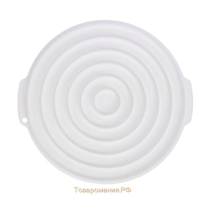 Форма для муссовых десертов и выпечки «Слои», силикон, 27×25,5 см, цвет белый