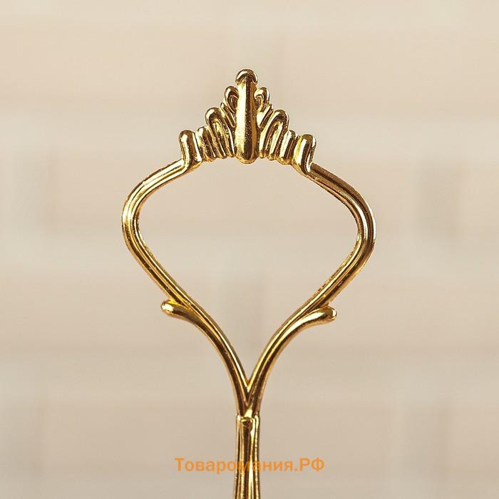 Этажерка - фруктовница  «Томная роза», 3 яруса, d=15.5×18×23 см, керамика, белая