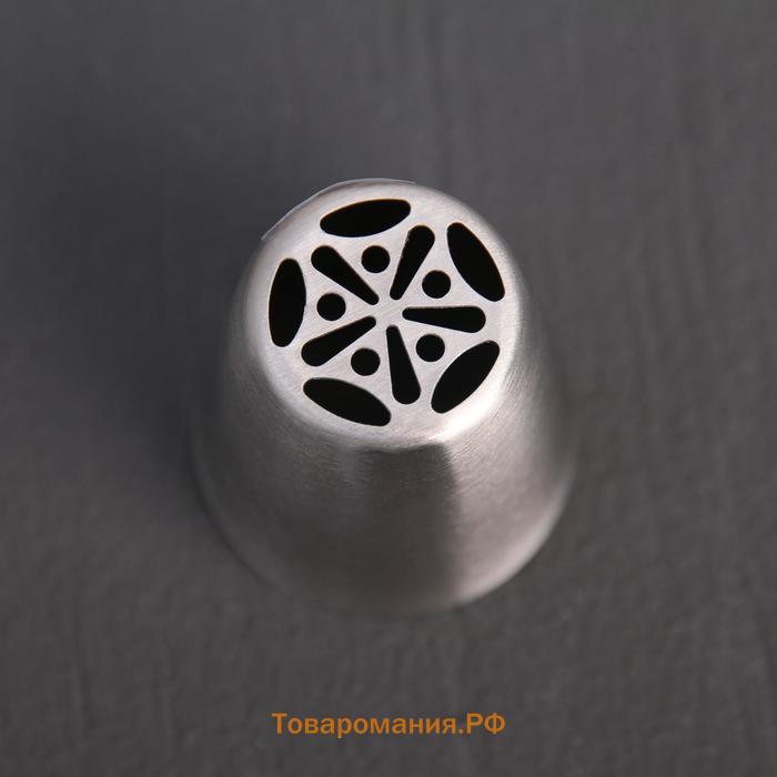 Насадка кондитерская KONFINETTA «Цветок», d=3,5 см, выход d=1,9 см, нержавеющая сталь