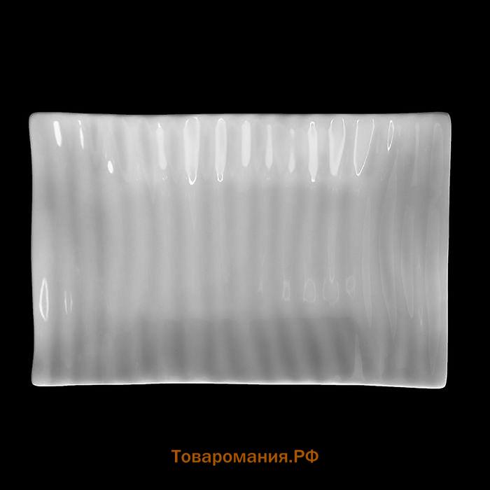 Блюдо Wilmax, 18×11.5 см, фарфор, белое