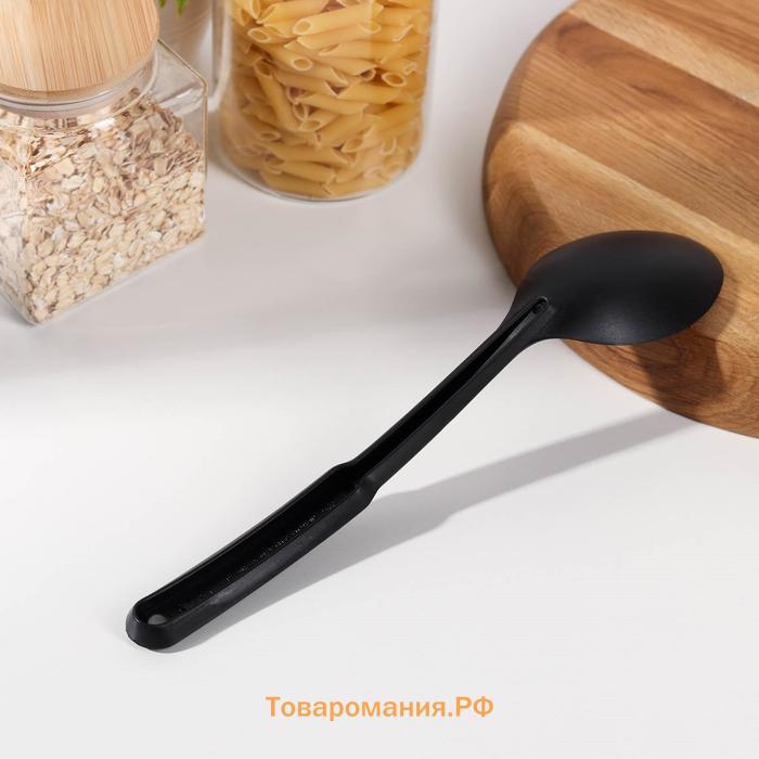 Ложка гарнирная  «Орихалк», 30 см, чёрная