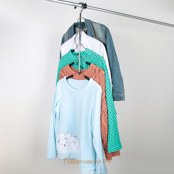 Плечики - вешалки для одежды, 40×50 см, многоуровневая, антискользящее покрытие, цвет МИКС
