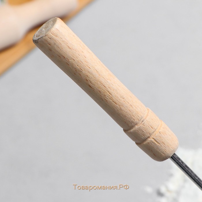 Венчик для взбивания с деревянной ручкой «Спираль», 27,5 см