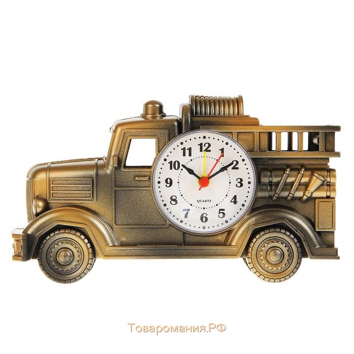 Часы - будильник настольные "Грузовичок", дискретный ход, циферблат d-5 см, 11 х 20 см, АА