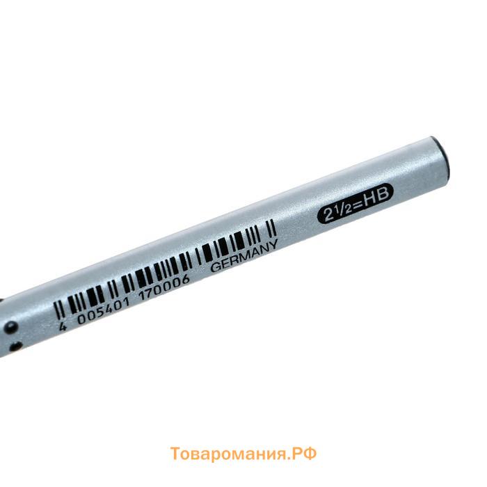 Карандаш чёрнографитный Faber-Castell Grip 2001 HB профессиональный, трёхгранный корпус, массажные шашечки, ЦЕНА ЗА 1 ШТУКУ