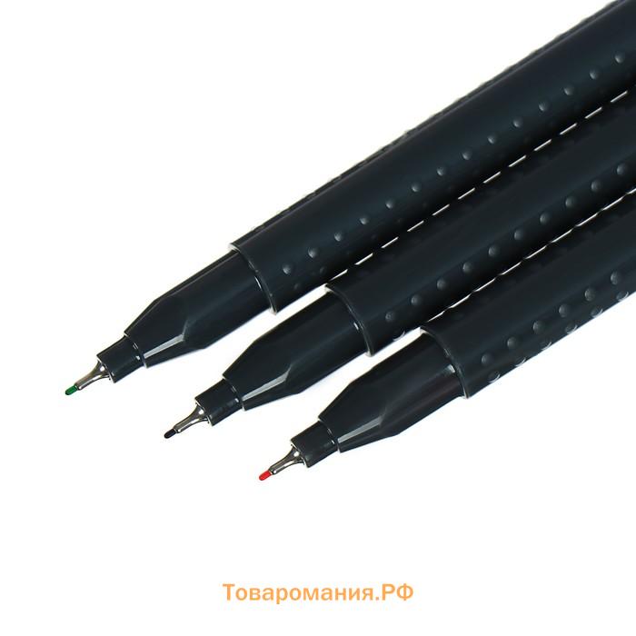 Набор ручек капиллярных 20 цветов Faber-Castell GRIP 0.4 мм, в пластиковом футляре