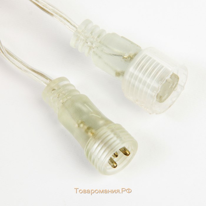 Гирлянда «Бахрома» 3 × 0.9 м, IP44, УМС, прозрачная нить, 232 LED, свечение мульти, 220 В