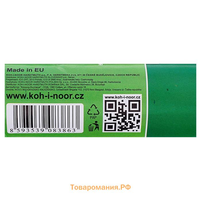 Бумага креповая поделочная гофро Koh-I-Noor 50 x 200 см 9755/17 светло-зелёный, в рулоне