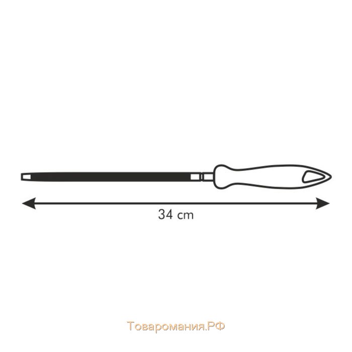 Мусат Tescoma Presto, для заточки кухонных ножей, сталь, пластик, 20 см