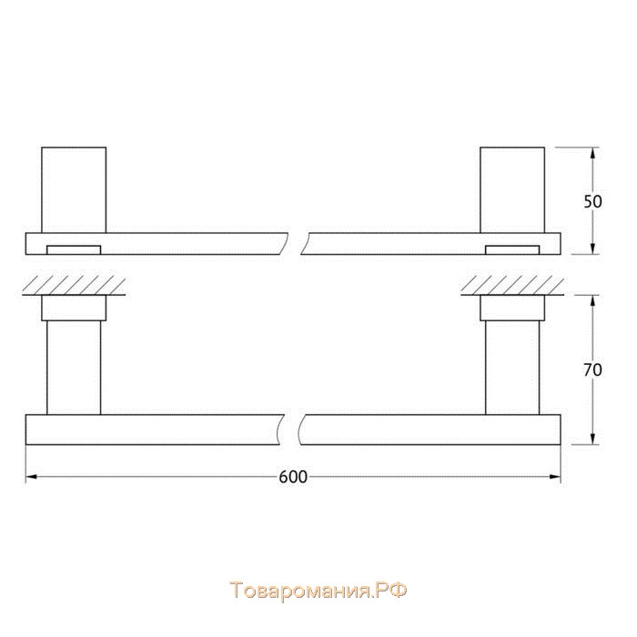 Штанга для полотенца 60 cm, хром, LINEAG