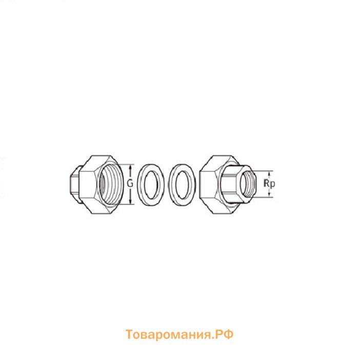 Гайка для насоса Wilo Ду1"х1 1/2", чугун, комплект 2 шт.