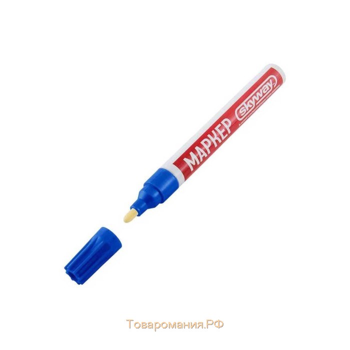 Маркер-карандаш Skyway, от сколов и царапин,наконечник из фетра, синий