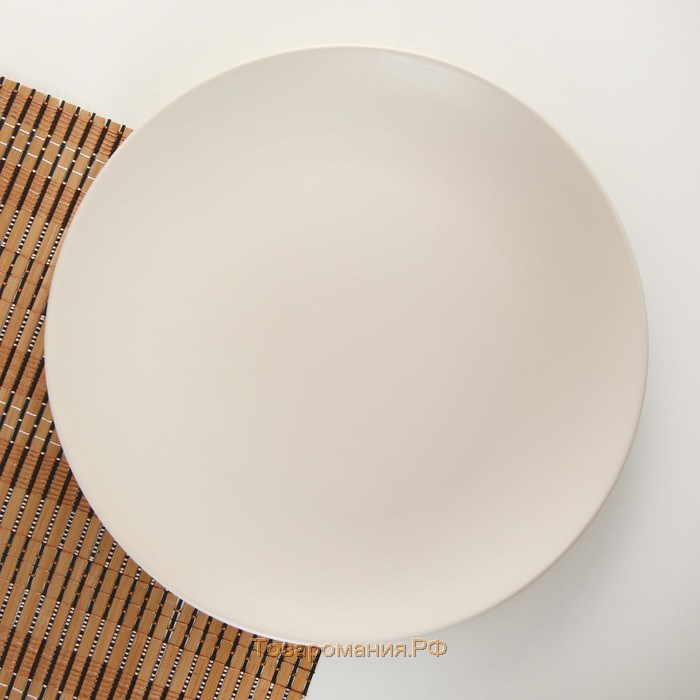 Набор тарелок керамических «Пастель», 18 предметов: 6 тарелок d=19 см, 6 тарелок d=27 см, 6 мисок d=19 см, цвет крем-брюле