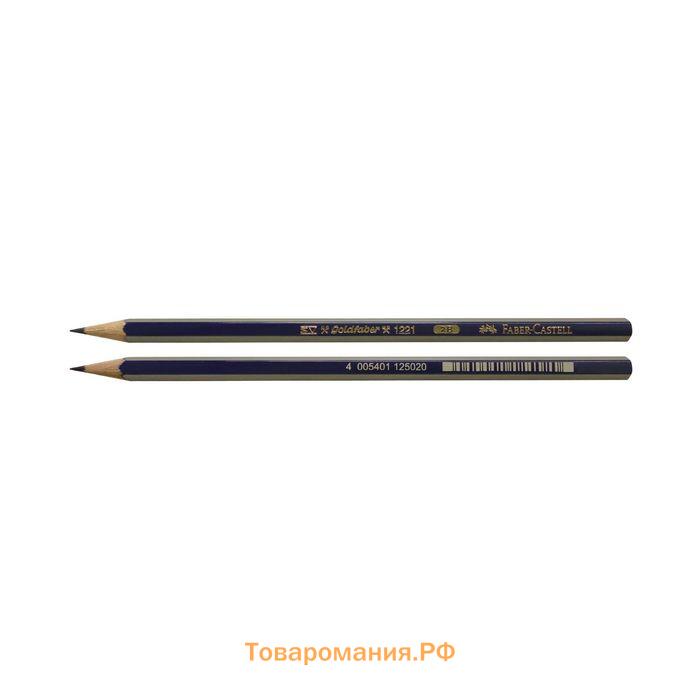 Карандаш чернографитный Faber-Castell GOLDFABER 1221 2B, шестигранный, цена за 1 шт