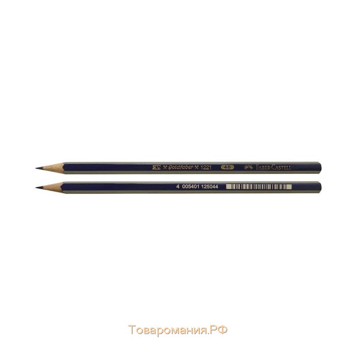 Карандаш чёрнографитный Faber-Castell GOLDFABER 1221 4B, шестигранный, цена за 1 шт