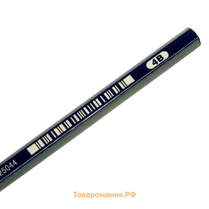 Карандаш чёрнографитный Faber-Castell GOLDFABER 1221 4B, шестигранный, цена за 1 шт