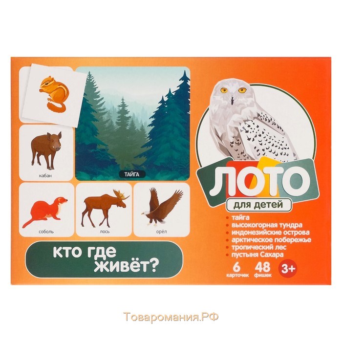 Лото детское» Кто где живёт?», МИКС