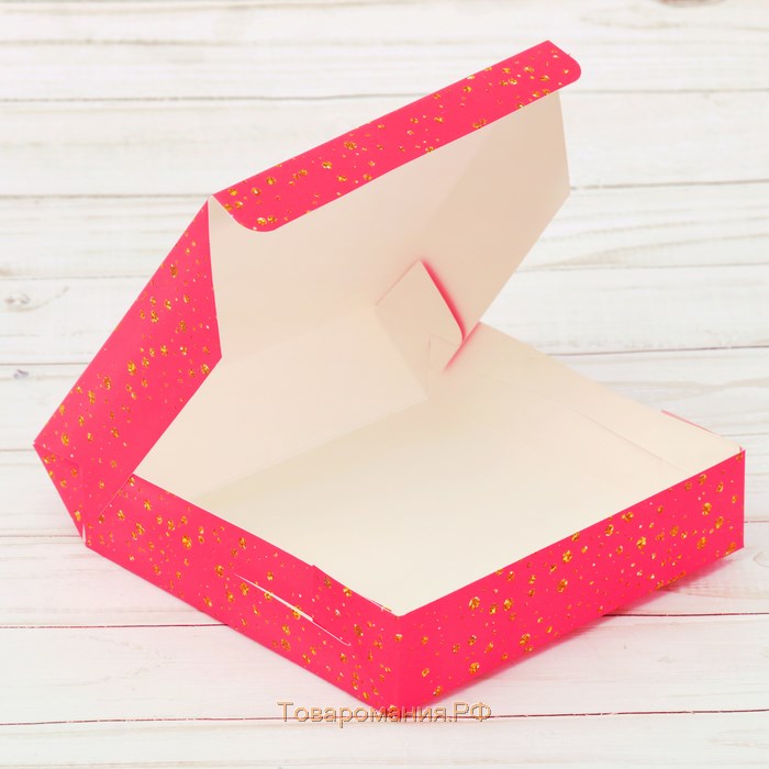 Кондитерская упаковка, коробка «Маленький повод для радости», 14 х 14 х 3,5 см