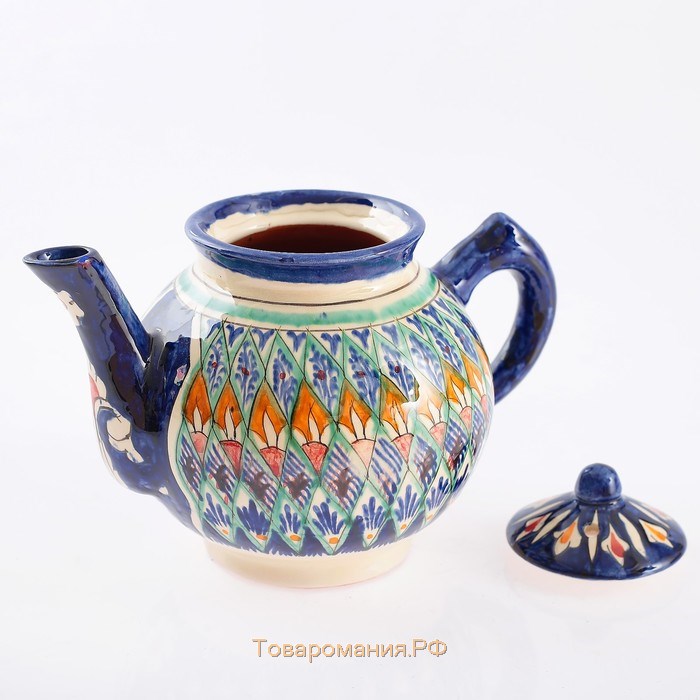 Чайник Риштанская Керамика "Узоры", 1000 мл, микс