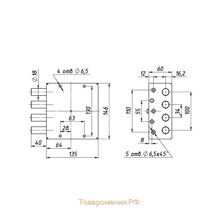 Замок гаражный "Сенат", ЗН 4-ГС-2, 009, без ответной планки, 3 ключа