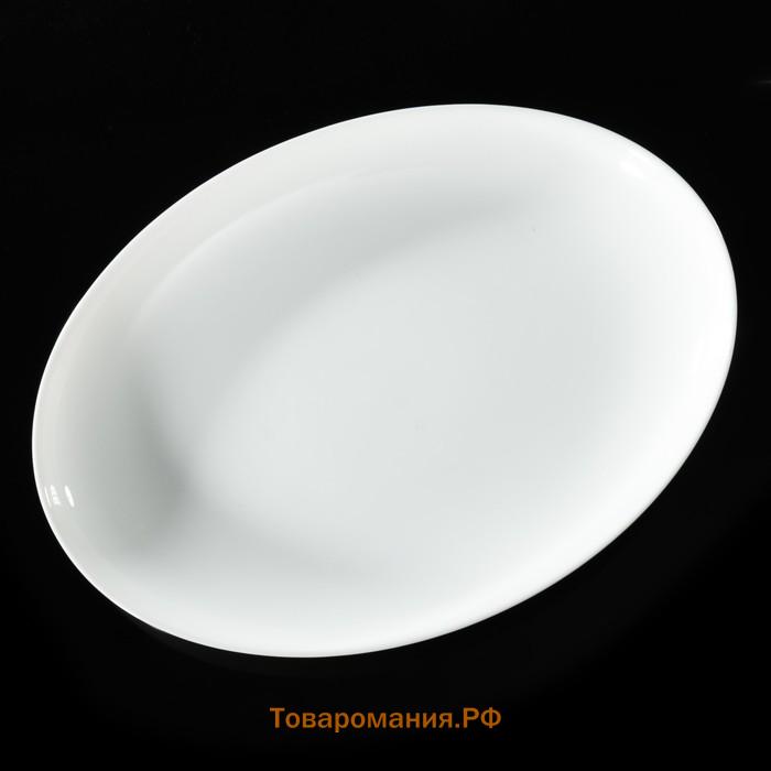 Блюдо овальное Luminarc Diwali, d=33 см, стеклокерамика, цвет белый