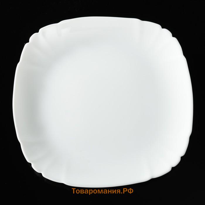 Десертная тарелка Luminarc Lotusia, 21 см, стеклокерамика, белая
