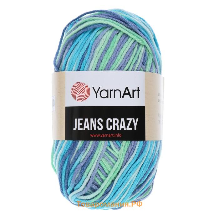 Пряжа "Jeans crazy" 55% хлопок, 45% акрил 160м/50гр (7204  принт)