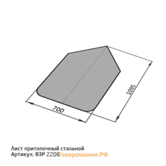 Лист притопочный угловой, антик бронза, сталь 1,2 мм, 109,5 х 70 см