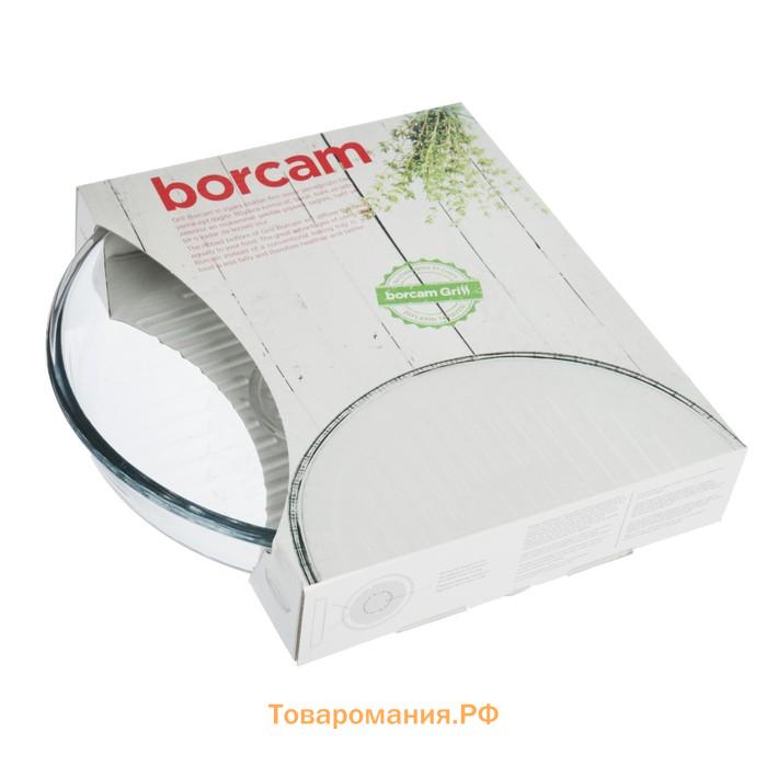 Форма для выпечки и запекания Paşabahçe Grill Borcam, 1,6 л, d=26 см, жаропрочное стекло, прозрачная