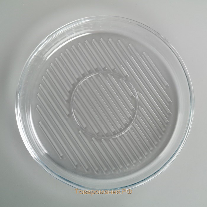 Форма круглая для запекания и выпечки из жаропрочного стекла Grill Borcam, d=32 см