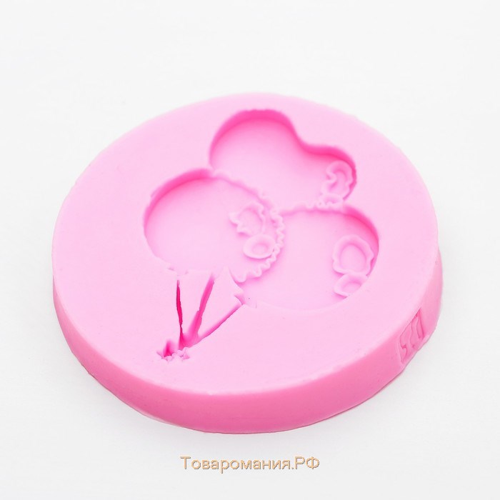Молд «Шарики», силикон, d=6,5 см, цвет розовый