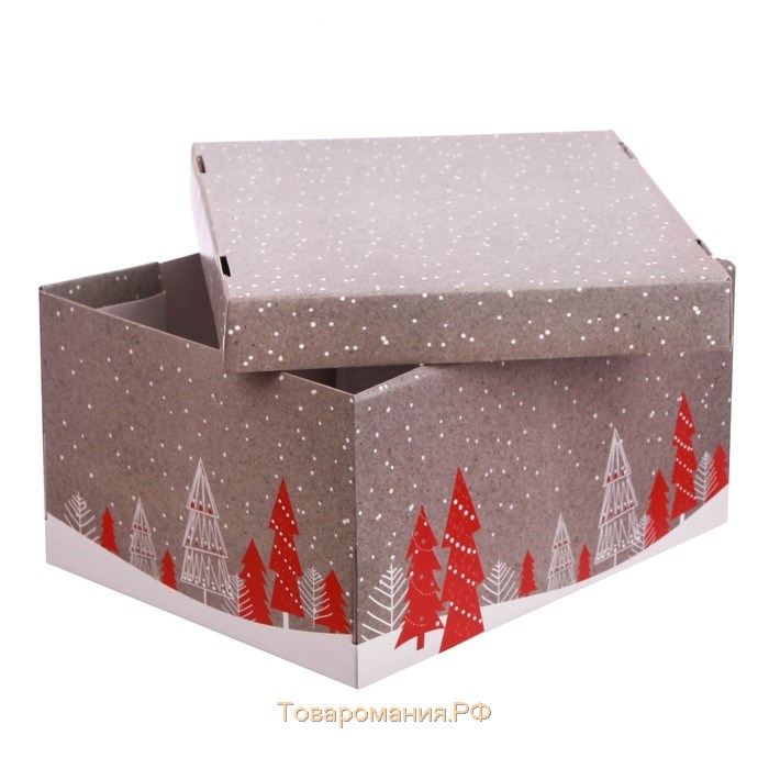 Складная коробка «Новогоднее поздравление», 31,2 х 25,6 х 16,1 см, Новый год