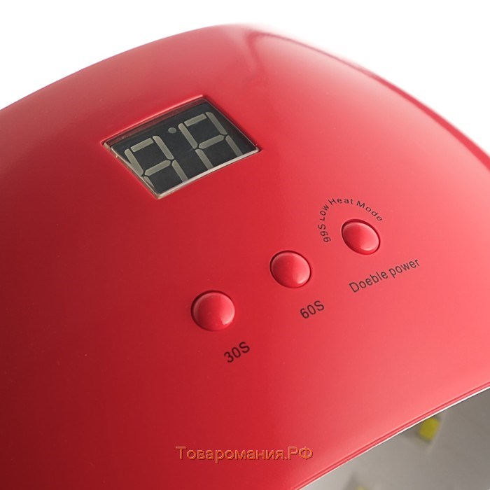 Лампа для маникюра LUF-22, LED, 21 диод, 48 Вт, таймер, 220 В, красная
