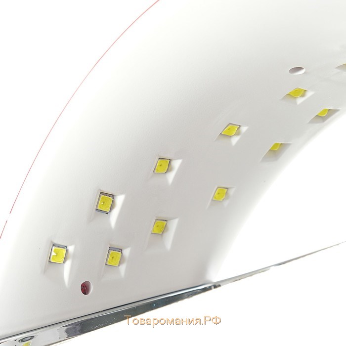 Лампа для маникюра LUF-22, LED, 21 диод, 48 Вт, таймер, 220 В, красная