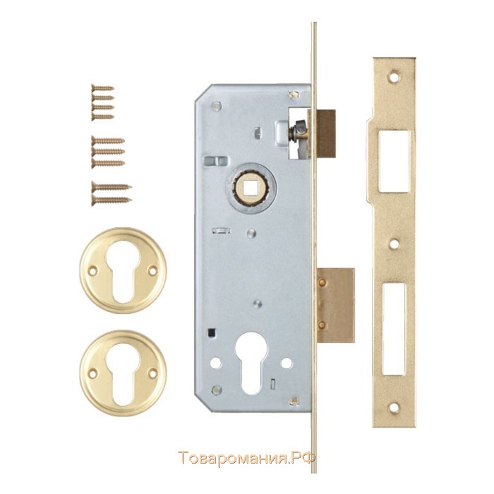 Замок врезной KALE 152/R w/b, под ц/м, 35 мм, цвет латунь