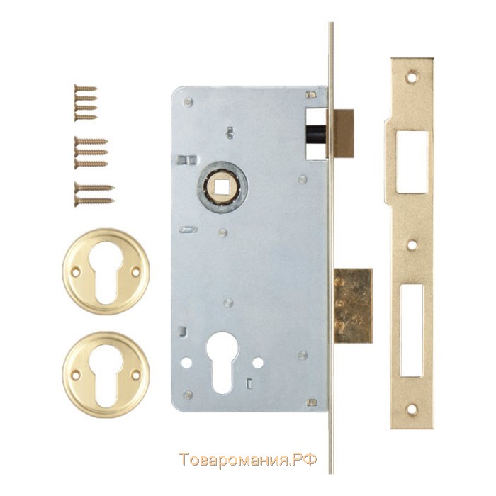 Замок врезной KALE 152/R w/b, под ц/м, 60 мм, цвет латунь