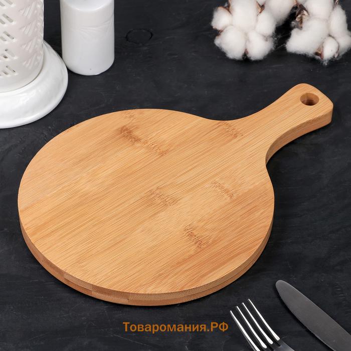 Блюдо для подачи сыра «Эстет. Сыр», 27.5×19×1.5 см, дерево, керамика, белое