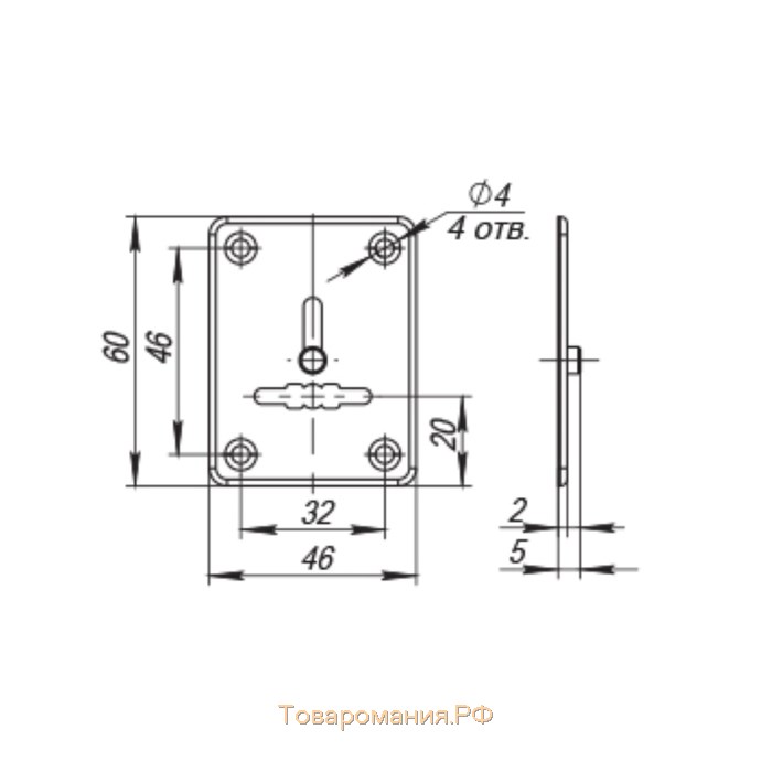 Декоративная накладка Punto ESC081/1-SS, со шторкой, нержавейка, 1 шт.