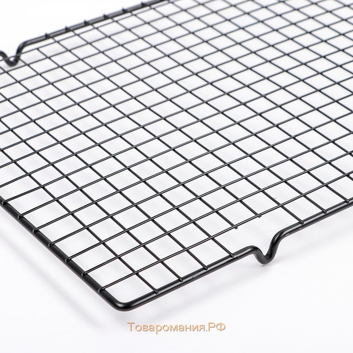 Решётка для глазирования и остывания кондитерских изделий KONFINETTA, 40×25×1,5 см, цвет чёрный
