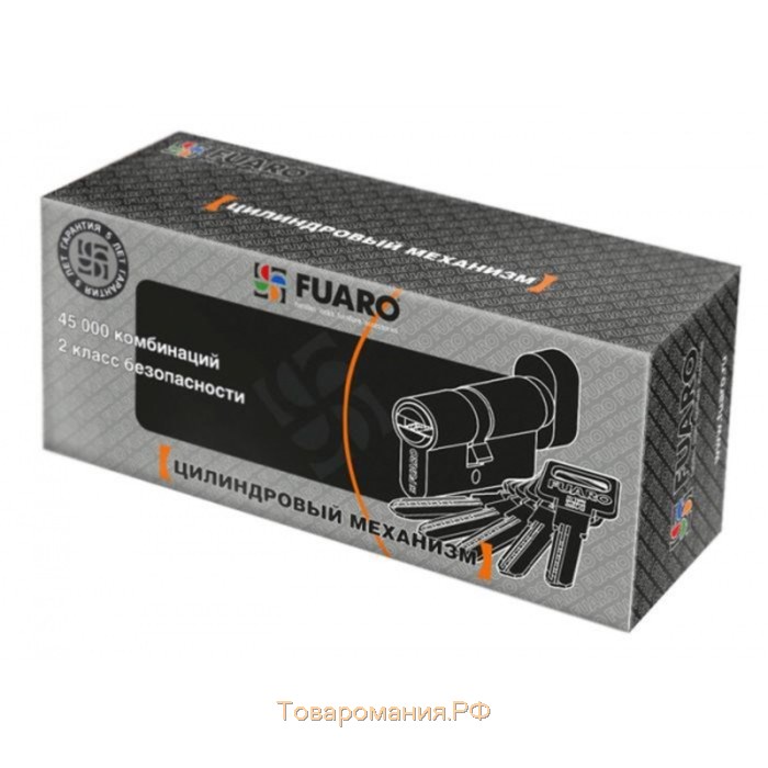 Цилиндровый механизм Fuaro R602/100 (45х10х45) CP, с вертушкой, 5 ключей, цвет хром