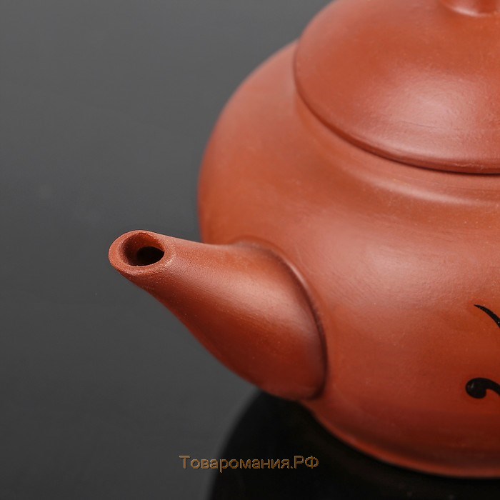 Набор для чайной церемонии керамический «Дракон», 10 предметов: 8 пиал 35 мл, чайник 200 мл, чахай 150 мл, цвет коричневый