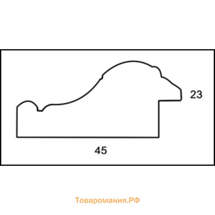 Рама для картин (зеркал) 30 х 40 х 4,5 см, пластиковая, Charlotta, антик