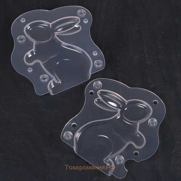Молд для шоколада «Кролик», 13,5×13 см, цвет прозрачный