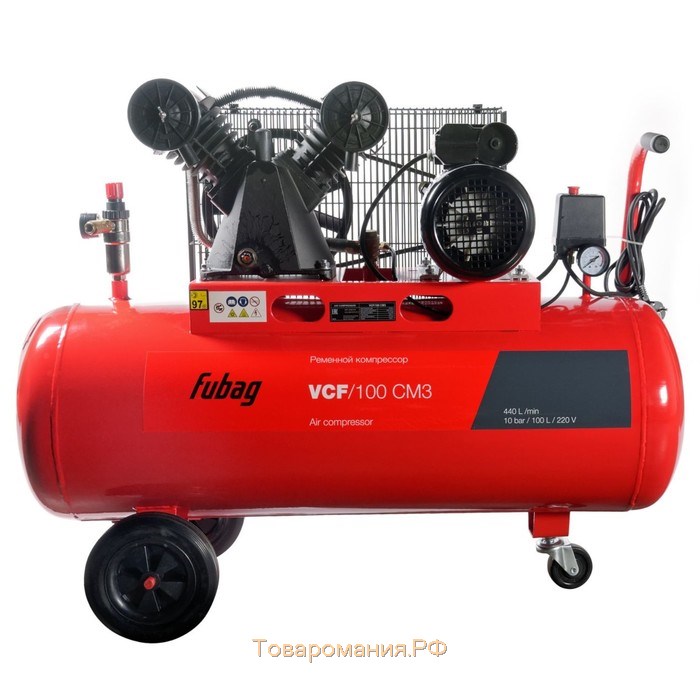 Компрессор Fubag VCF/100 СM3 (440л/мин_100л_10бар_2.2кВт_220В)