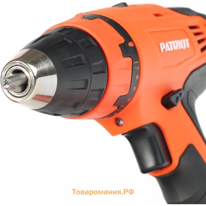 Аккумуляторная дрель-шуруповерт PATRIOT BR 140 Li, 14.4В, 2х1.5 Aч, Li-Ion, 47 Нм, БЗП 10 мм