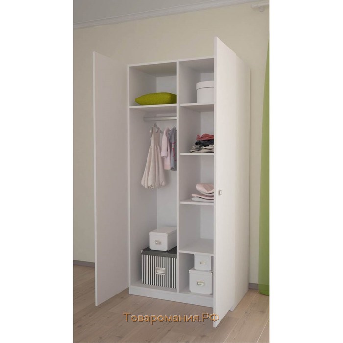 Шкаф двухсекционный Polini kids Simple, цвет белый