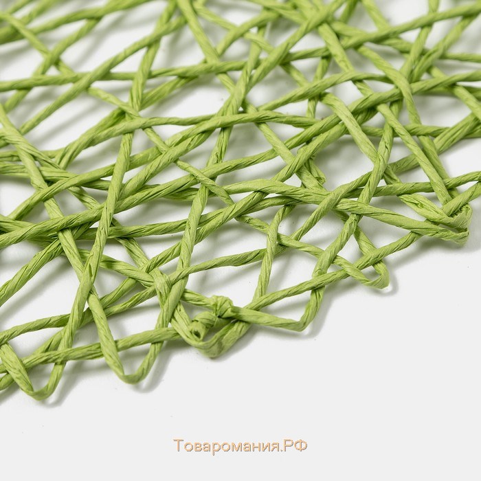 Салфетка сервировочная  "Трава", цв.зеленый, d 38 см