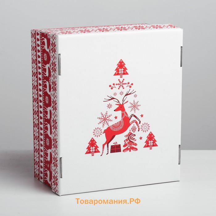 Складная коробка «Скандинавия», 31,2 х 25,6 х 16,1 см, Новый год