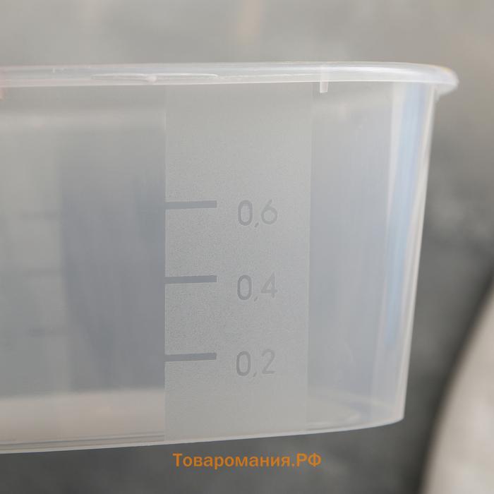 Набор контейнеров квадратных SparkPlast BioFresh, 3 шт.: 0.23 л, 0.5 л, 0.9 л, прозрачный, крышка МИКС